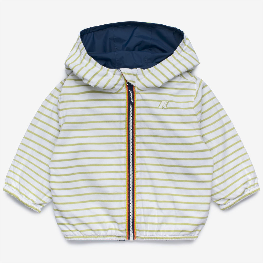 Jackets_Kid unisex_E. JAKE PLUS.2 JERSEY DOUBLE_Short_Blue Insignia - White - Green Dk Lime - Commercial 3