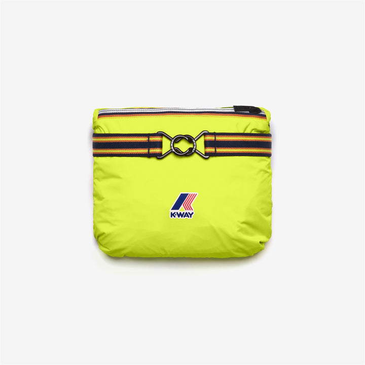 Chaqueta unisex amarilla plegable de longitud media con tejido impermeable 2