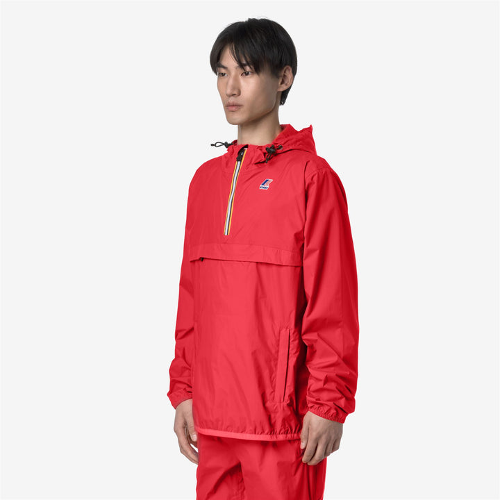 Chaqueta impermeable unisex roja plegable 5