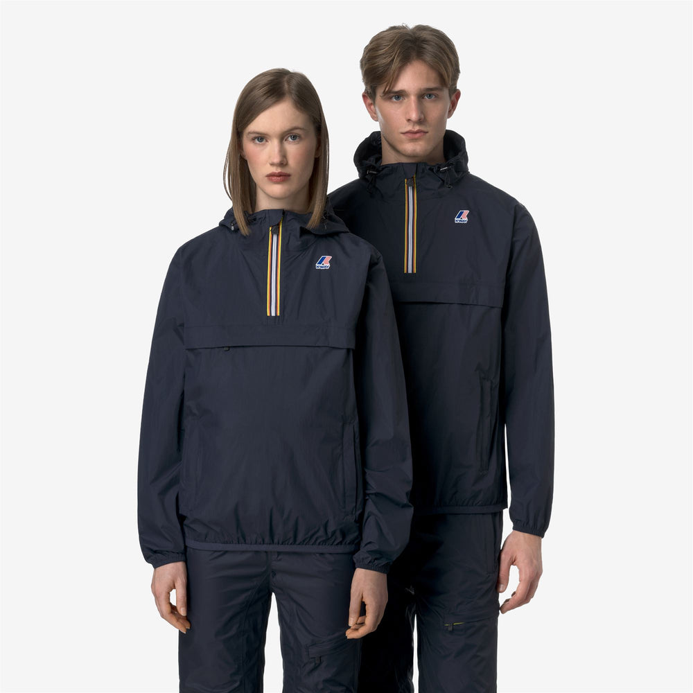 Blue Unisex Packable Weather-Resistant Jacket 02