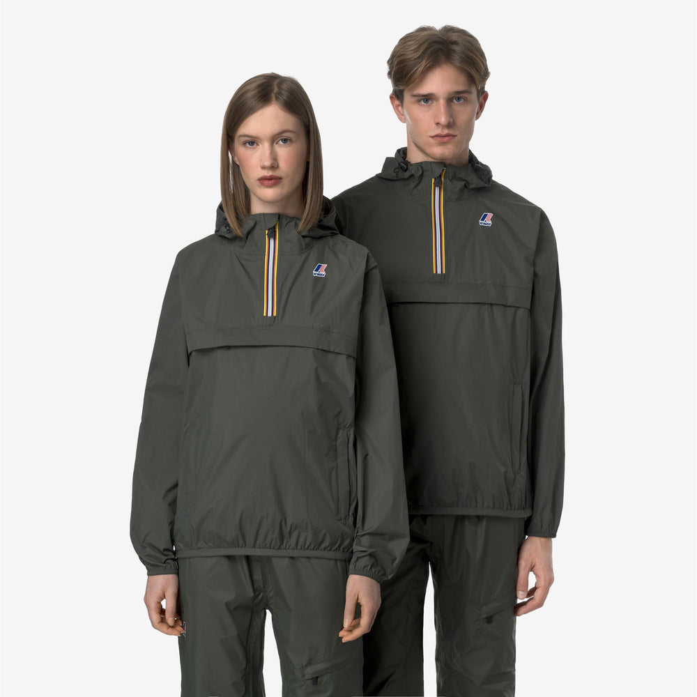 Blackish green Unisex Packable Weather-Resistant Jacket 02