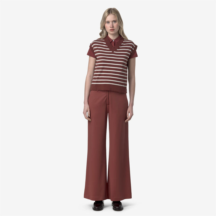 Brown Red Women's Athleisure Sport Trousers for City Wear 1