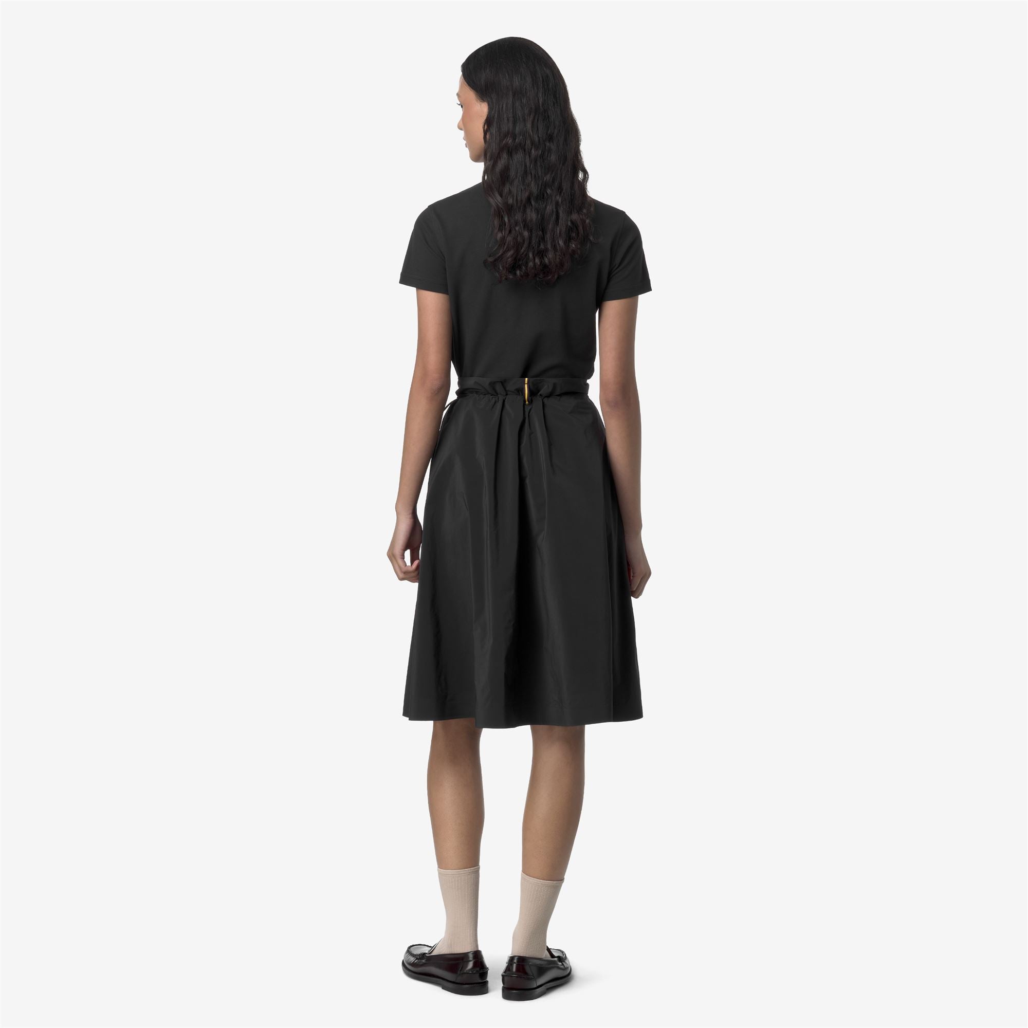Skirts_WOMAN_GAELA PEACH COTTON LIKE_Longuette_Black Pure - Commercial 6