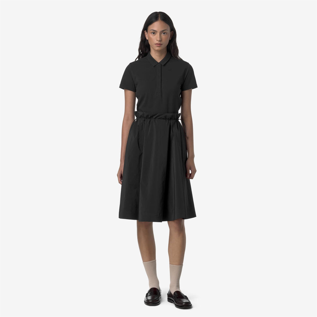 Skirts_WOMAN_GAELA PEACH COTTON LIKE_Longuette_Black Pure - Commercial 4