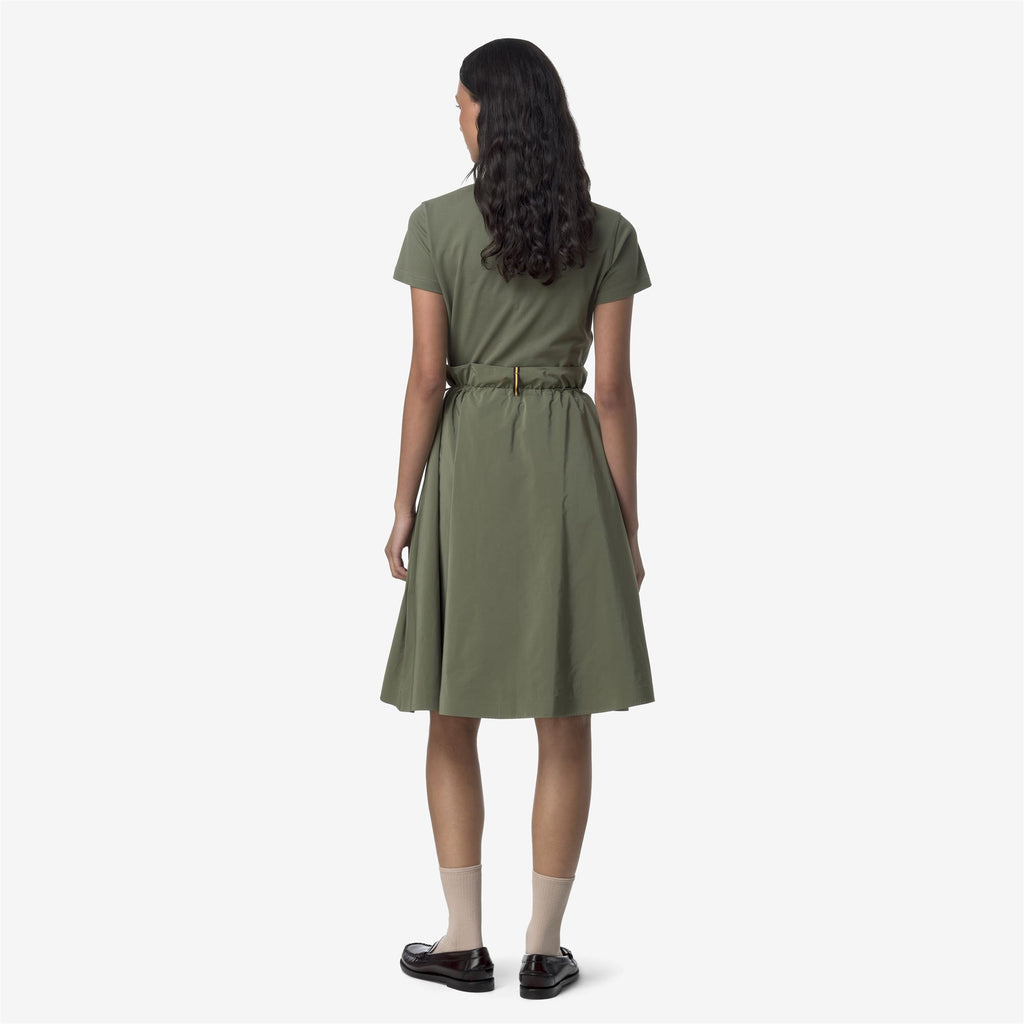 Skirts_WOMAN_GAELA PEACH COTTON LIKE_Longuette_Green Lichen - Commercial 6