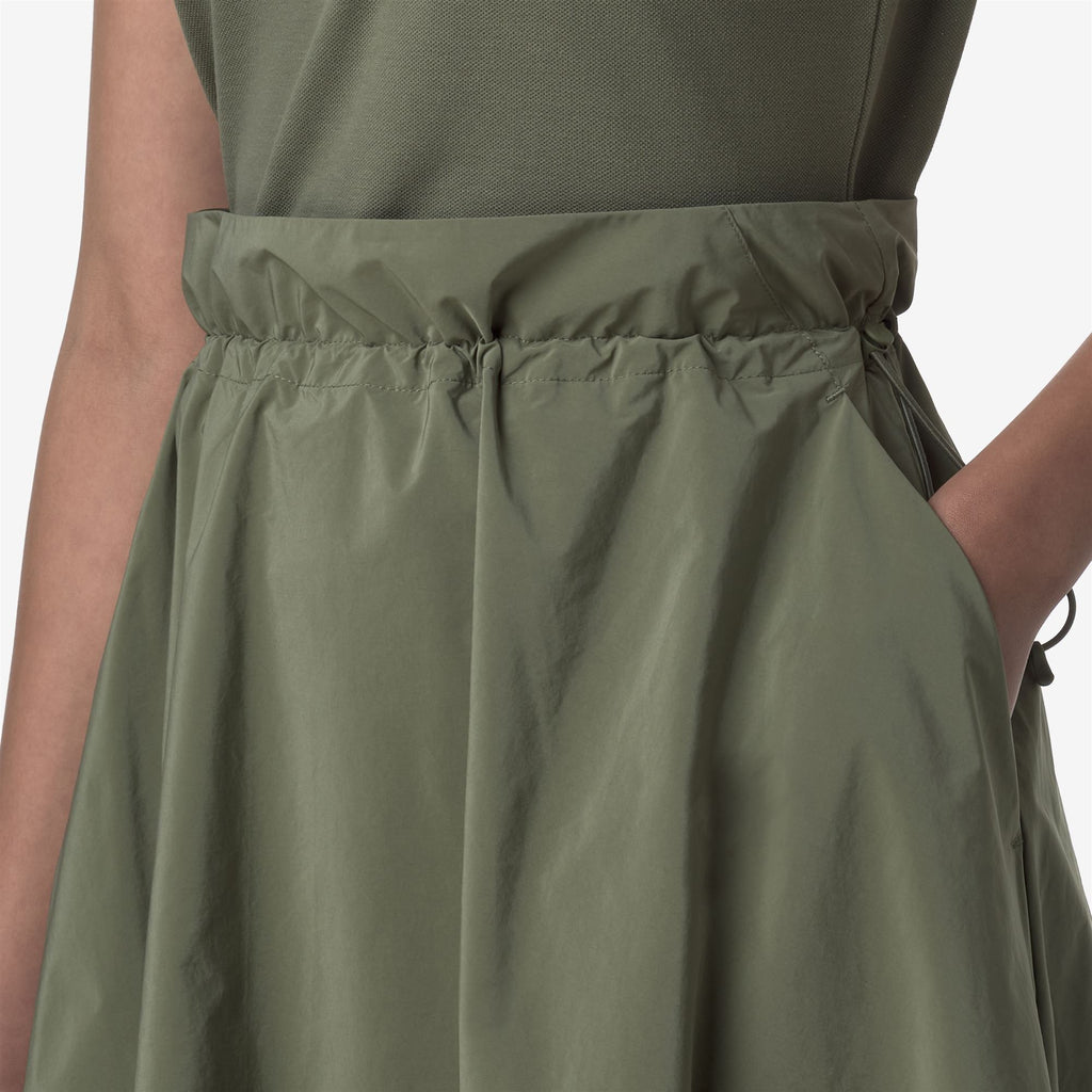 Skirts_WOMAN_GAELA PEACH COTTON LIKE_Longuette_Green Lichen - Commercial 7