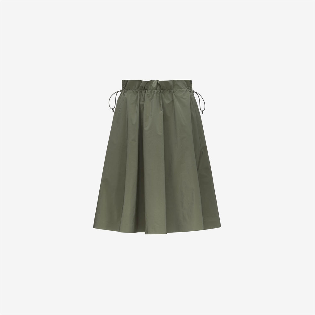 Skirts_WOMAN_GAELA PEACH COTTON LIKE_Longuette_Green Lichen - Commercial 1