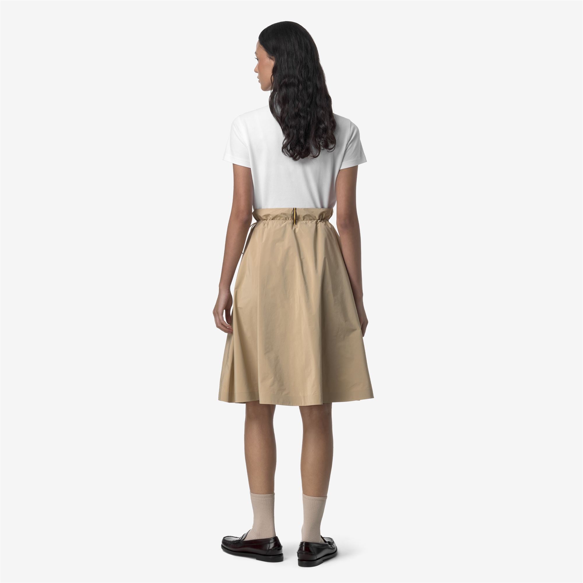 【新品】Bluelea Wrap culotte skirt 36 beige Skirts Woman GAELA PEACH COTTON LIKE Longuette BEIGE ROPE