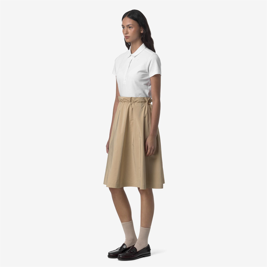 Skirts_WOMAN_GAELA PEACH COTTON LIKE_Longuette_Beige Rope - Commercial 5