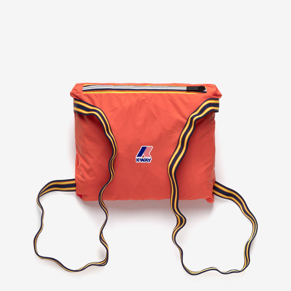 Chaqueta impermeable larga unisex naranja con diseño plegable 02