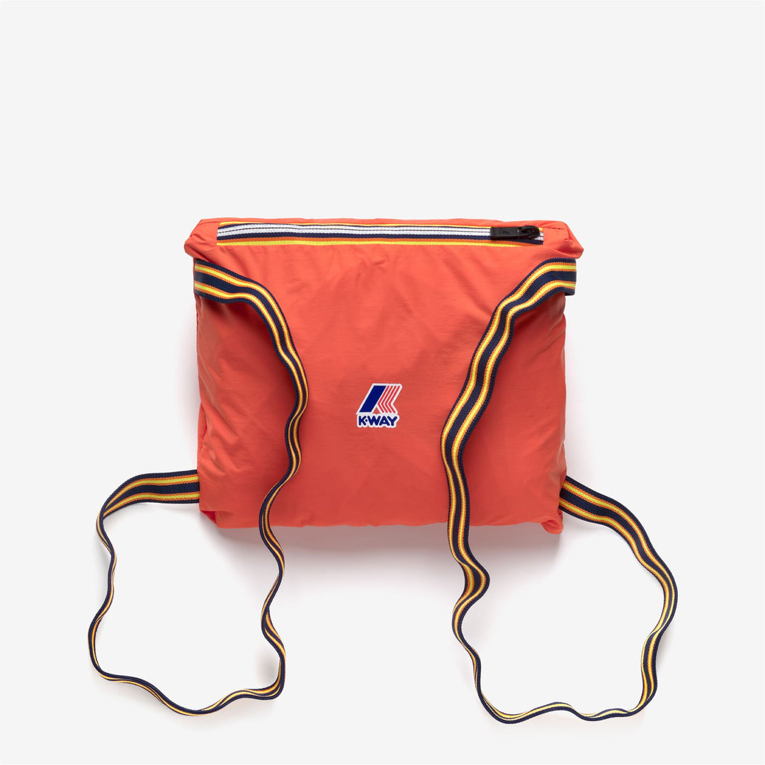 Chaqueta impermeable larga unisex naranja con diseño plegable main