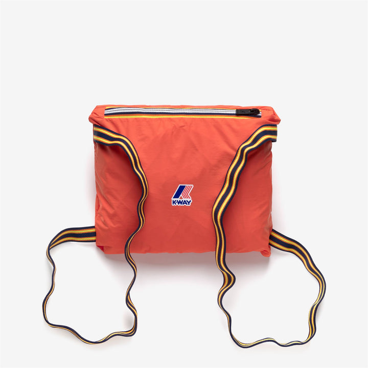 Chaqueta impermeable larga unisex naranja con diseño plegable 2