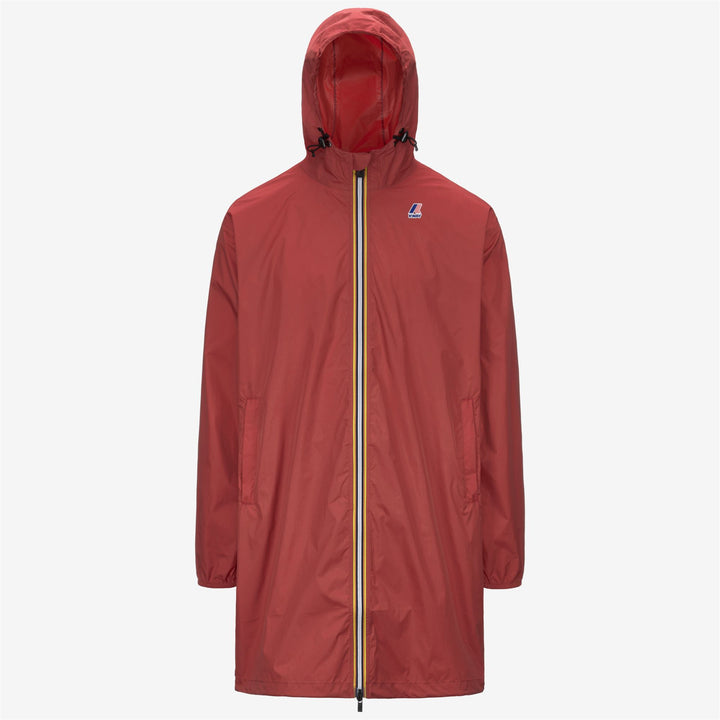 Impermeable largo plegable unisex rojo con tejido transpirable 1