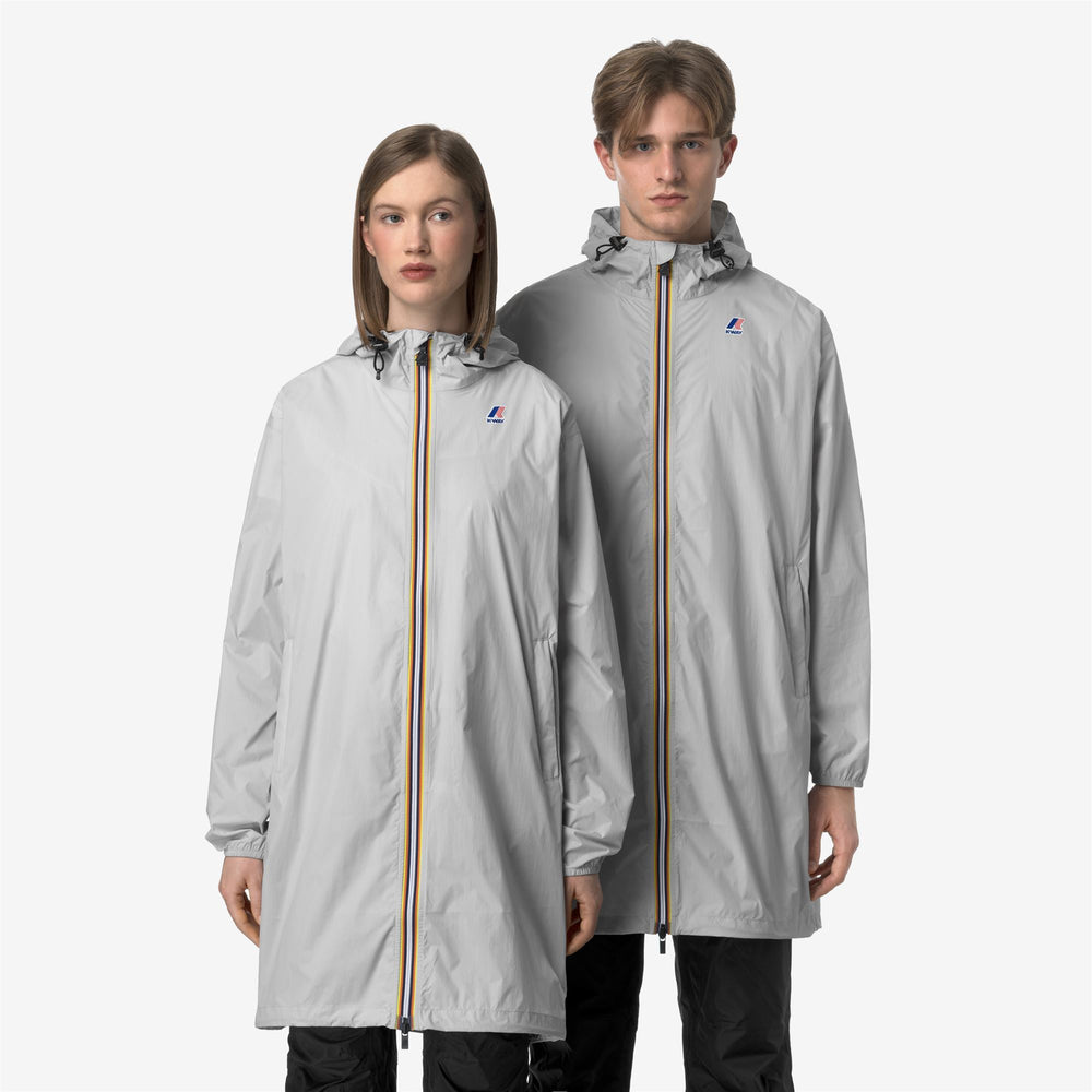 Grey Unisex Long Packable Raincoat with 10K Water Resistance 02