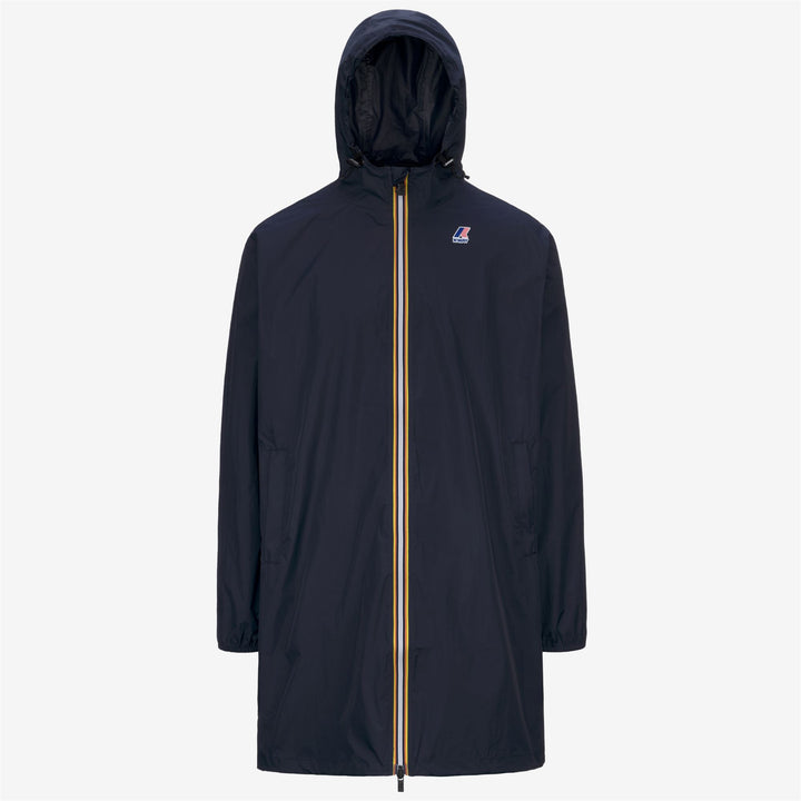 Blue Unisex Long Waterproof Raincoat with Packable Design 1