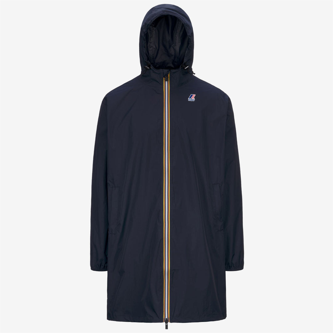 Blue Unisex Long Waterproof Raincoat with Packable Design 01