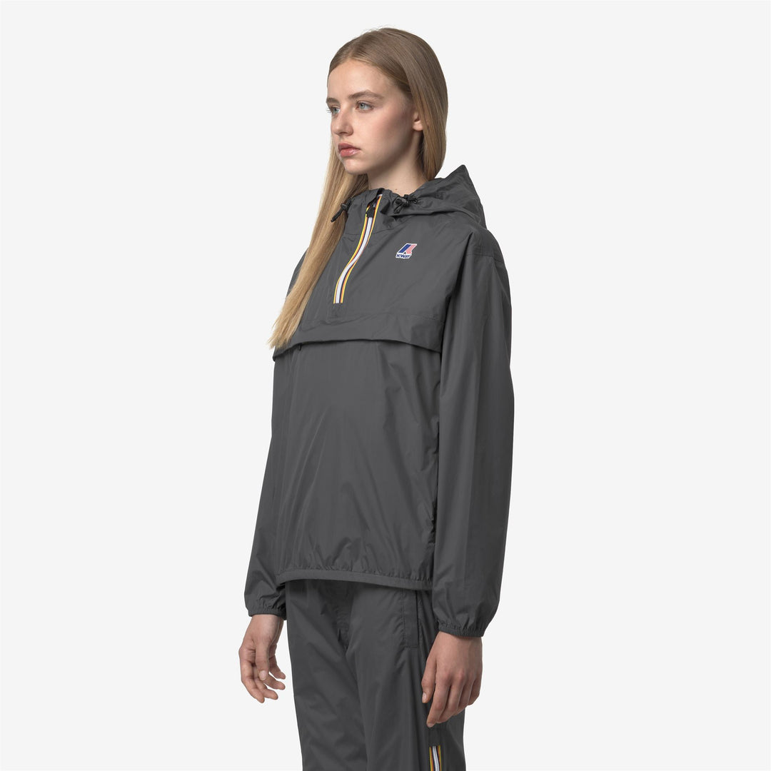 Chaqueta impermeable corta unisex gris plegable main