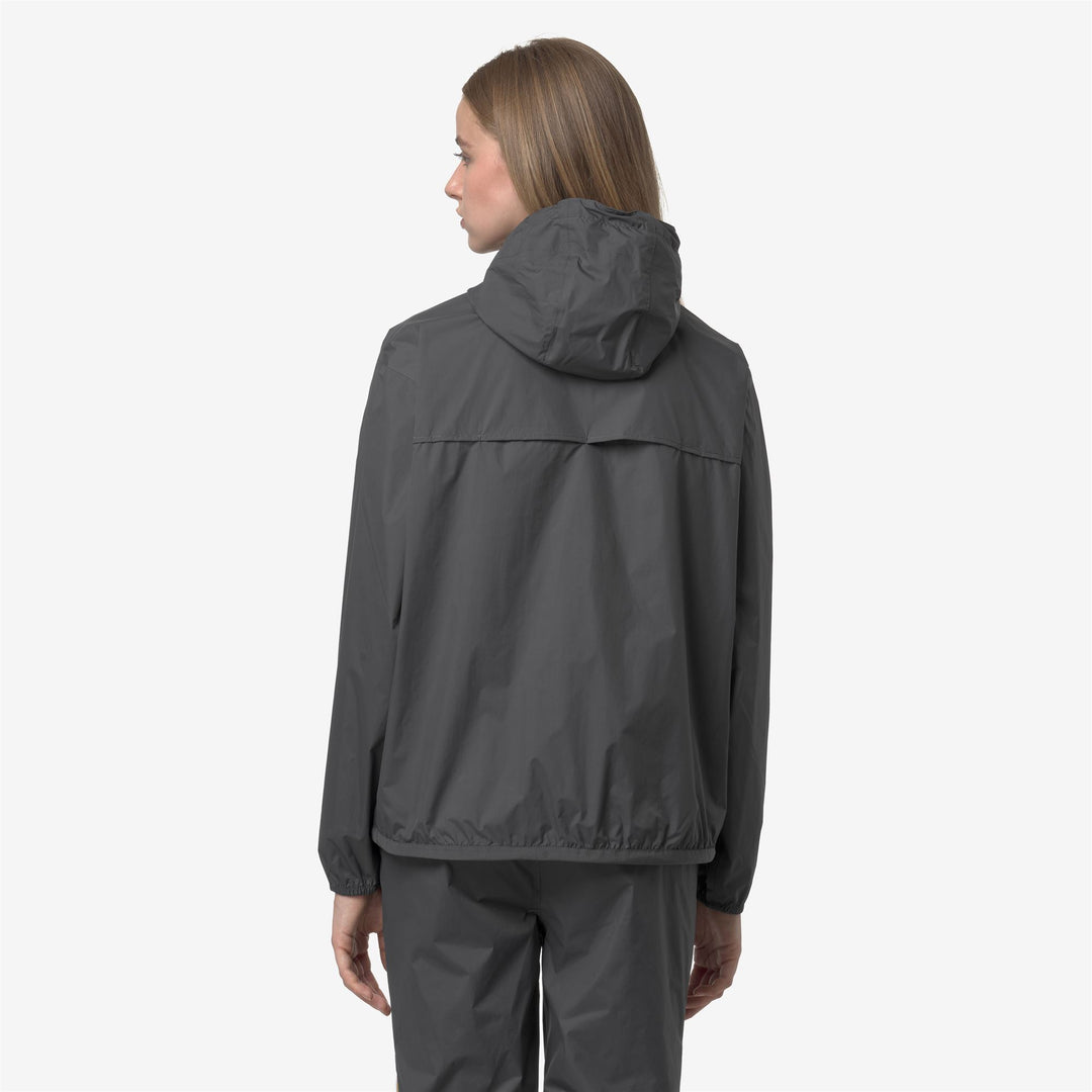 Chaqueta impermeable corta unisex gris plegable main