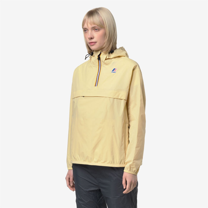 Chaqueta corta unisex impermeable beige con diseño plegable 5