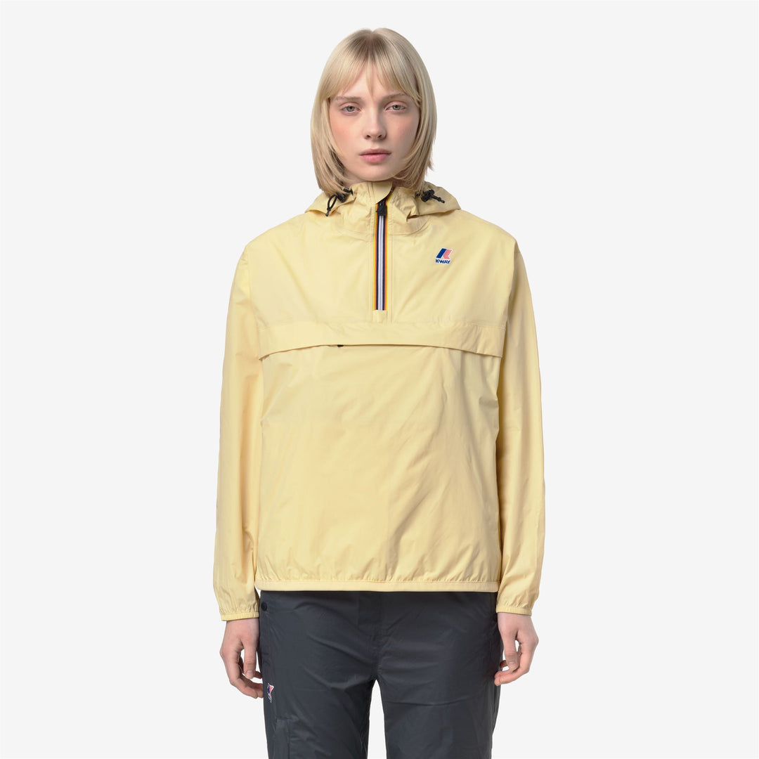 Chaqueta corta unisex impermeable beige con diseño plegable main