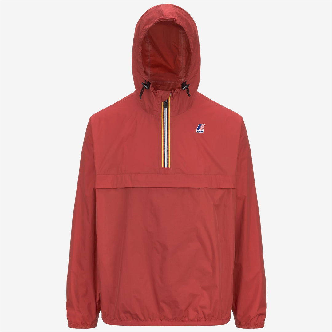 Chaqueta corta unisex resistente al clima y plegable marrón roja main