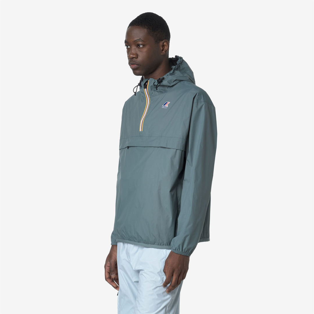 Chaqueta corta unisex plegable resistente al clima azul y verde main