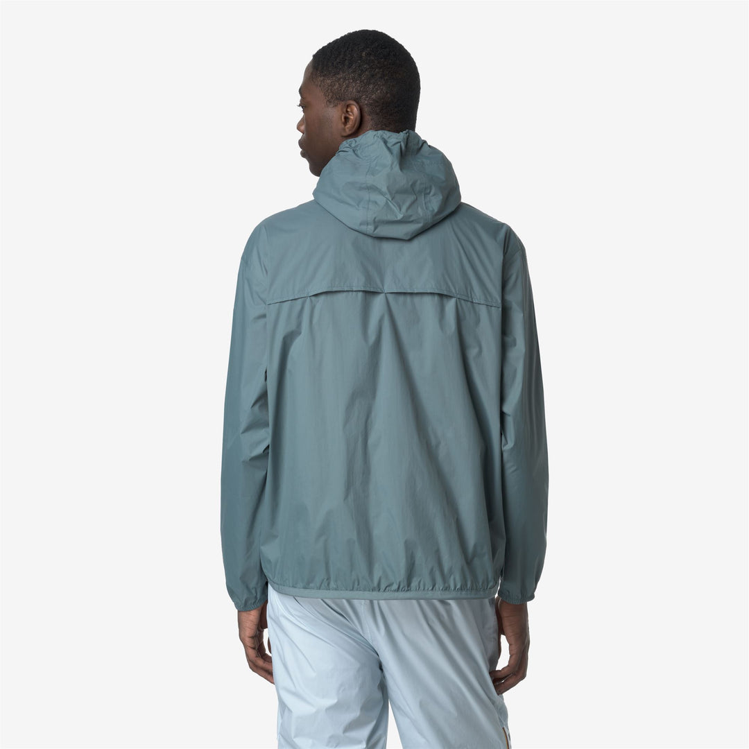 Chaqueta corta unisex plegable resistente al clima azul y verde main