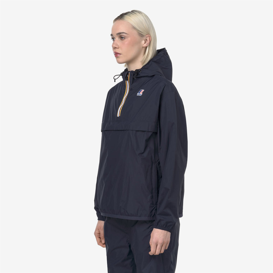 Chaqueta corta unisex azul resistente al clima y plegable main
