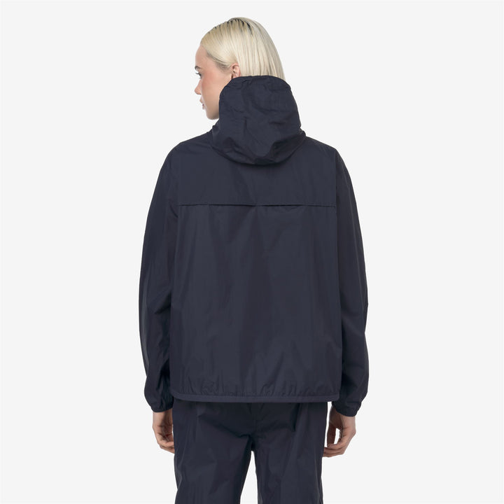 Chaqueta corta unisex azul resistente al clima y plegable 6