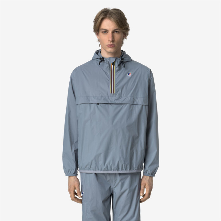 Chaqueta corta unisex plegable resistente al clima gris azul 4