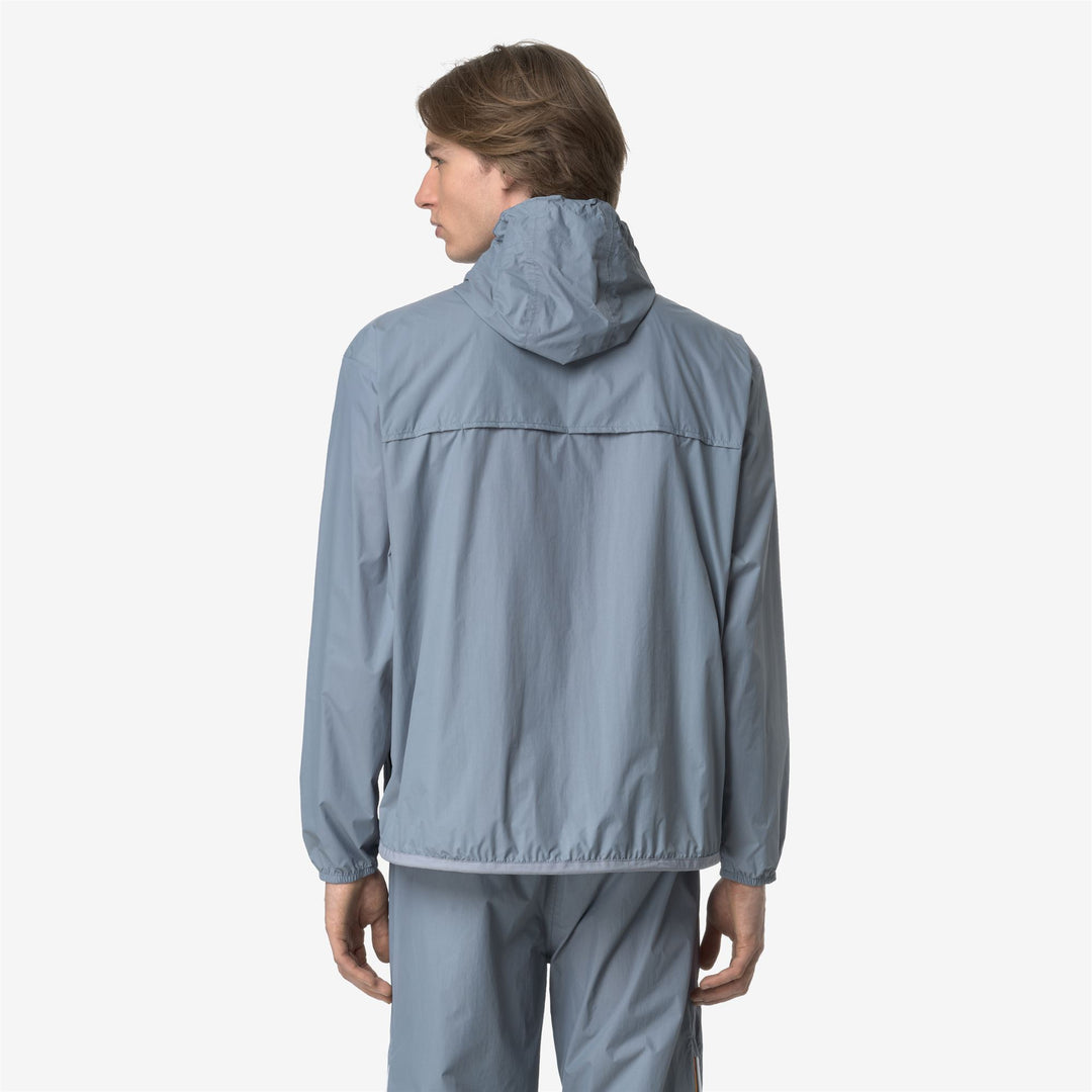 Chaqueta corta unisex plegable resistente al clima gris azul main