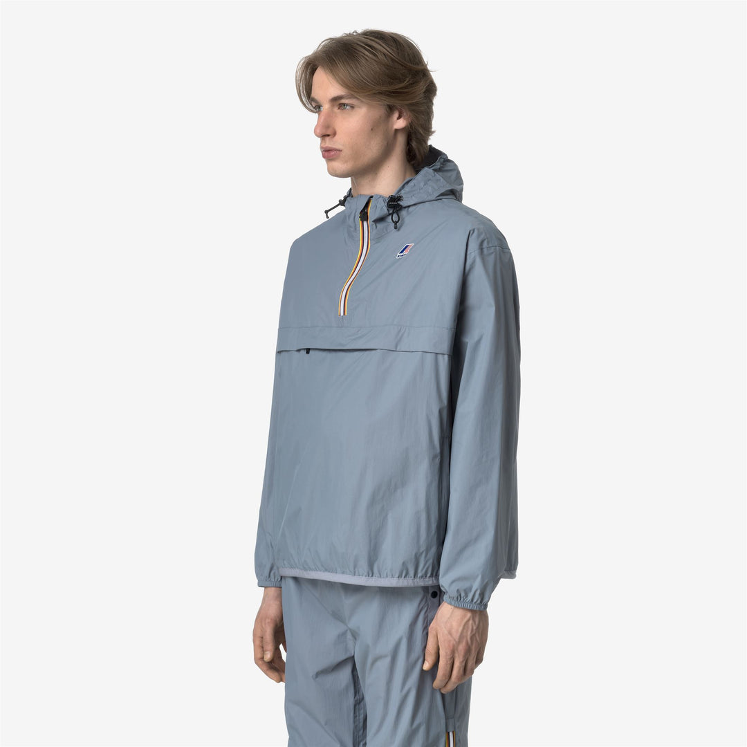 Chaqueta corta unisex plegable resistente al clima gris azul main