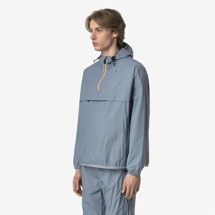 Chaqueta corta unisex plegable resistente al clima gris azul 5