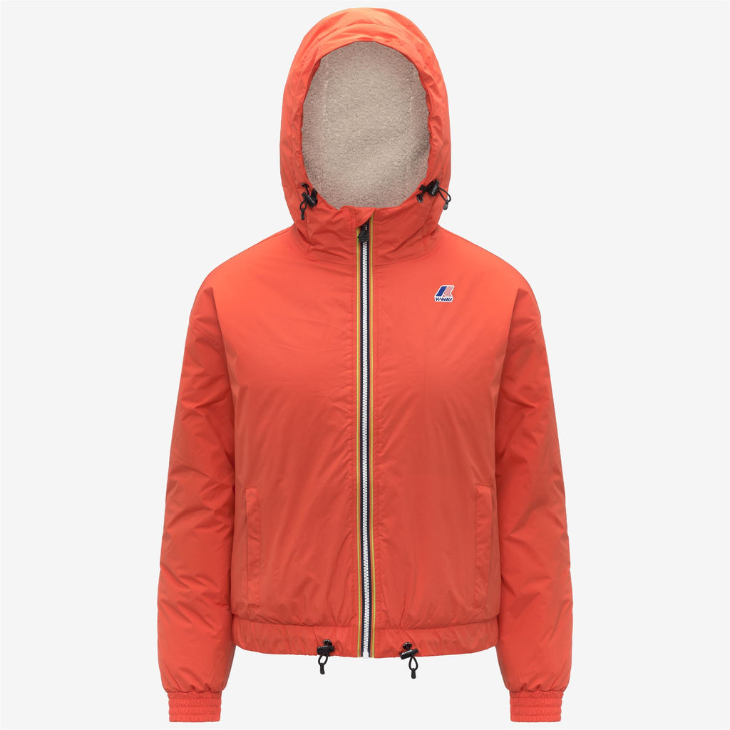 Jackets_WOMAN_LE VRAI 4.0 ALBINE ORSETTO_Short_Orange Fiesta - Commercial 1
