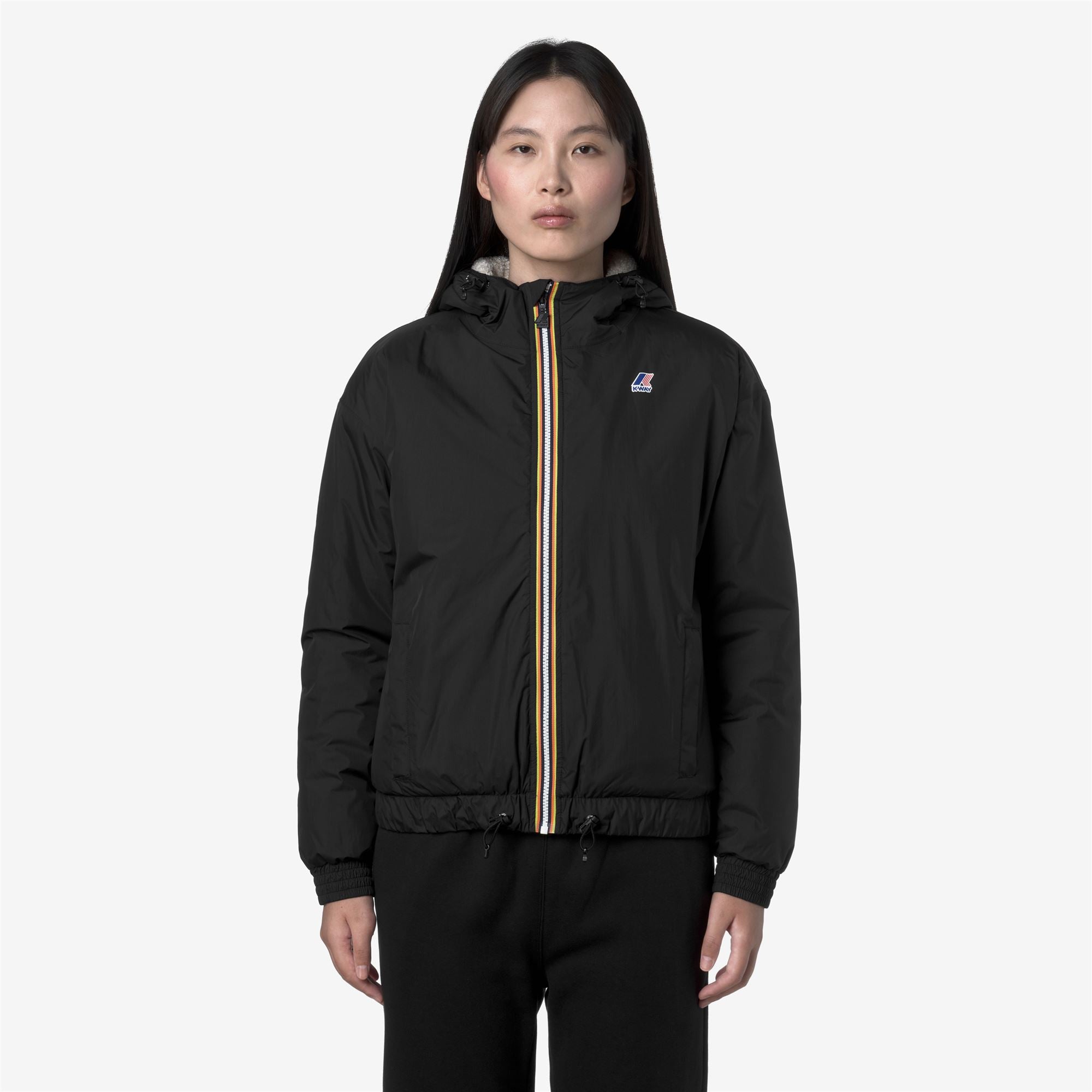 Jackets_WOMAN_LE VRAI 4.0 ALBINE ORSETTO_Short_Black Pure - Commercial 4