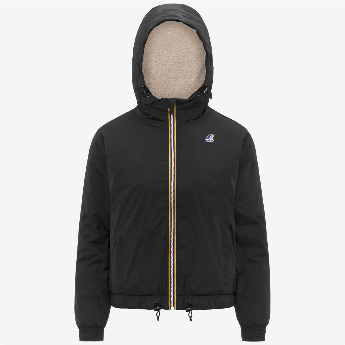 Jackets_WOMAN_LE VRAI 4.0 ALBINE ORSETTO_Short_Black Pure - Commercial 1
