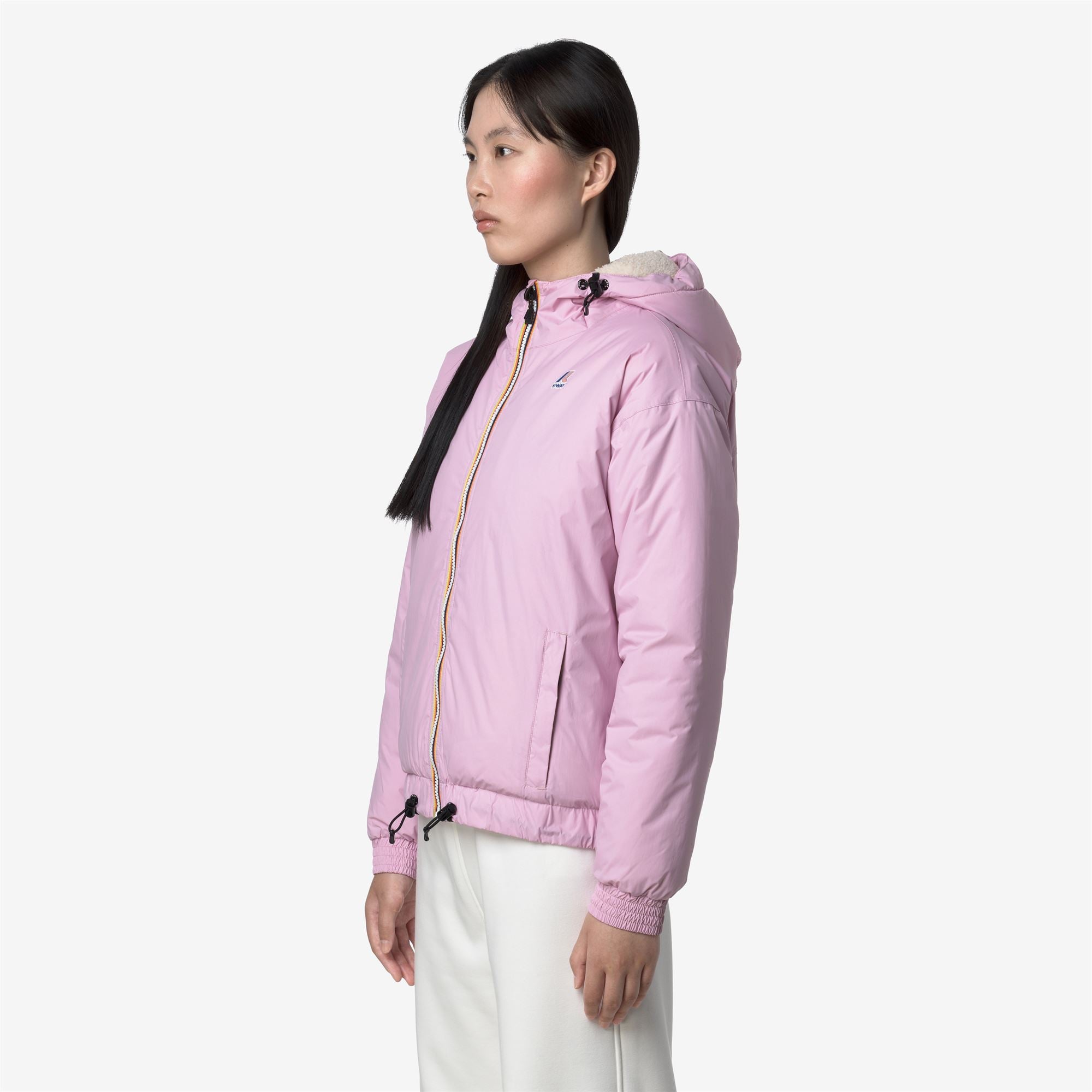 Jackets_WOMAN_LE VRAI 4.0 ALBINE ORSETTO_Short_Pink Lavender - Commercial 5