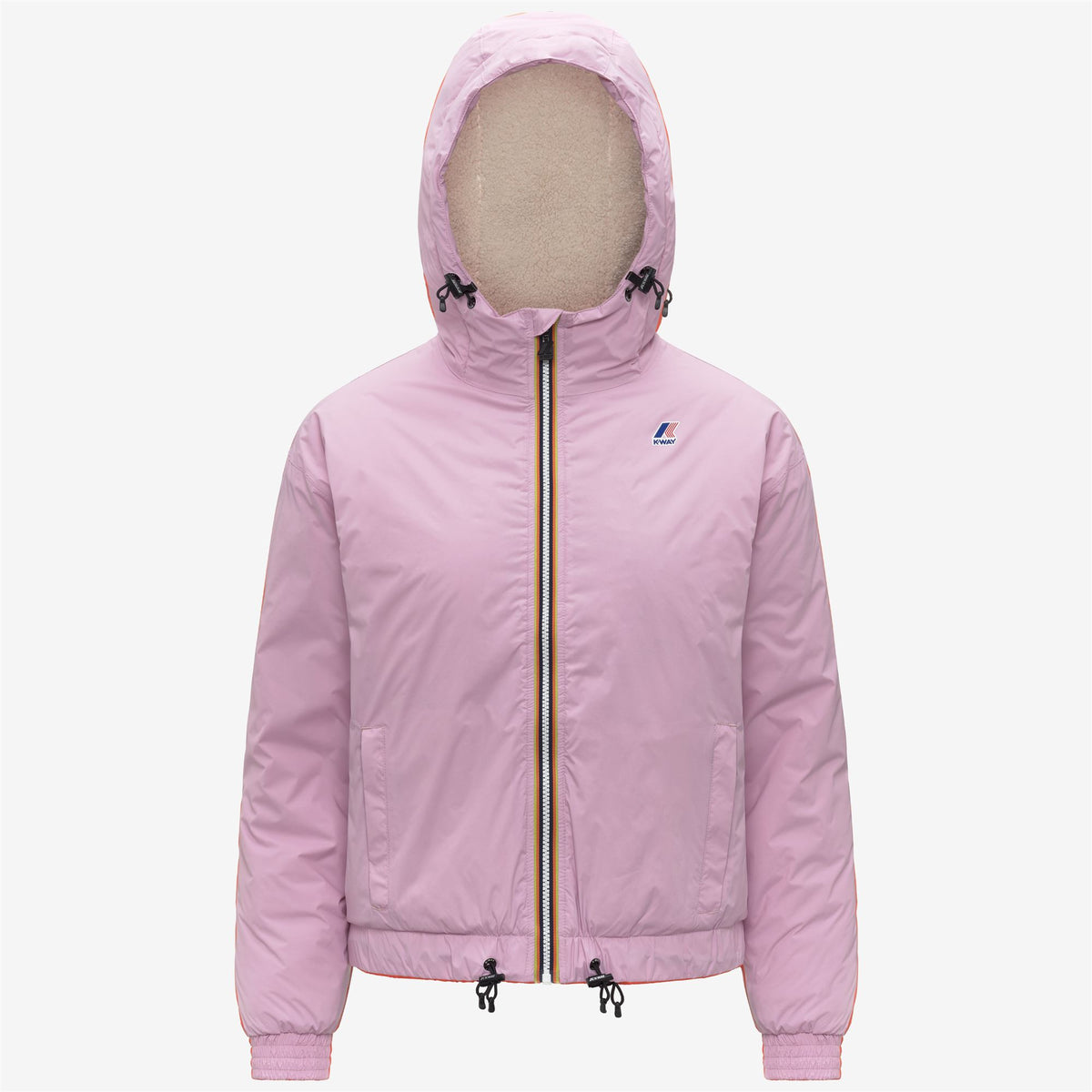 Jackets_WOMAN_LE VRAI 4.0 ALBINE ORSETTO_Short_Pink Lavender - Commercial 1