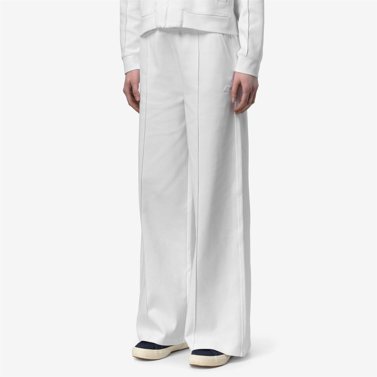 Pants_Woman_LOYRE INTERLOCK_Sport Trousers_White - White - Commercial 5