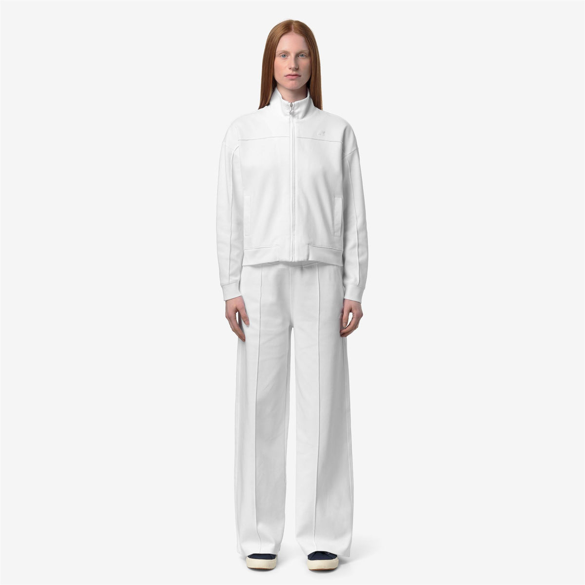 Pants_Woman_LOYRE INTERLOCK_Sport Trousers_White - White - Commercial 4