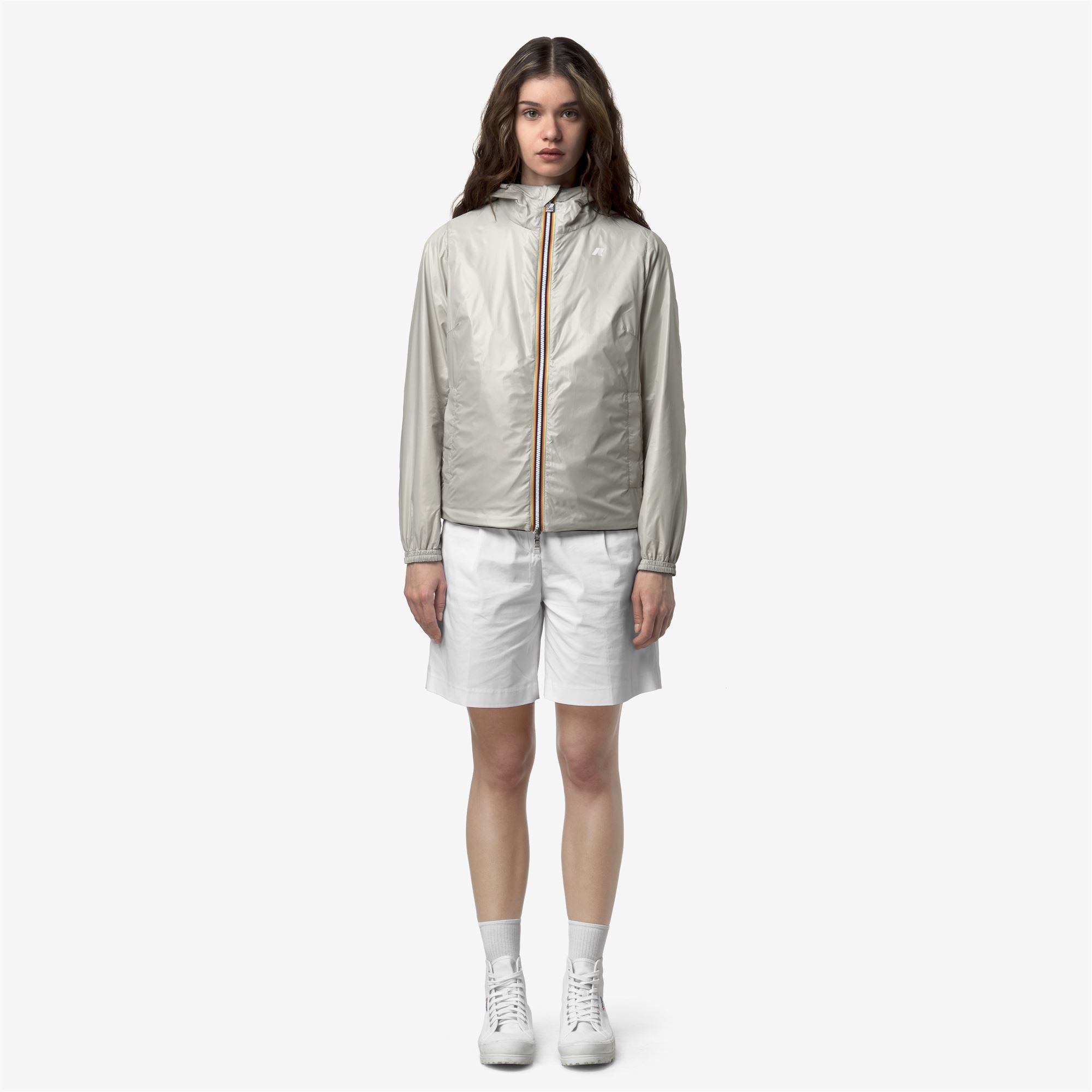 Jackets_Woman_LIL 2.0 PLUS.2 DOUBLE_Short_Black Pure - BEIGE LT - Commercial 7