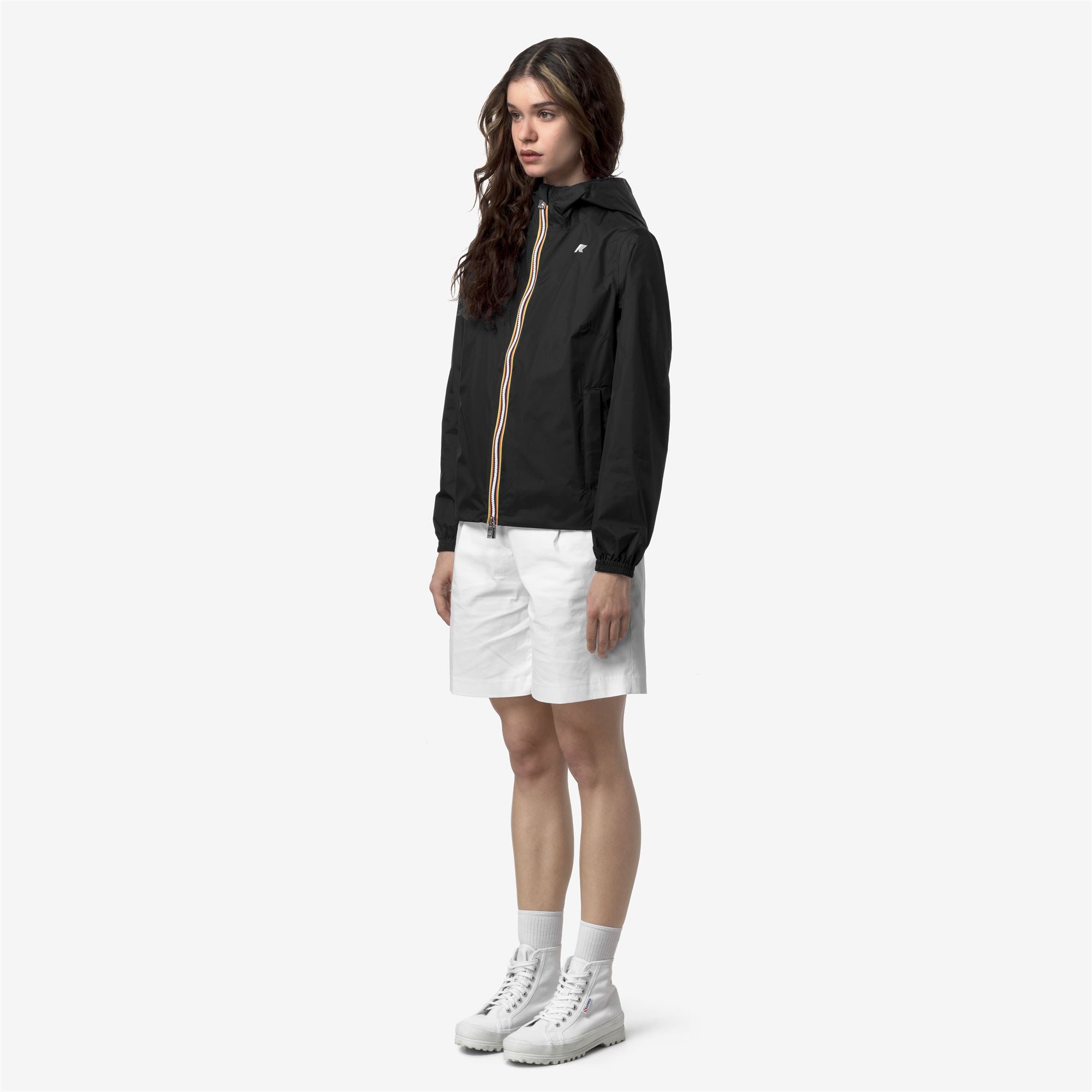 Jackets_Woman_LIL 2.0 PLUS.2 DOUBLE_Short_Black Pure - BEIGE LT - Commercial 5