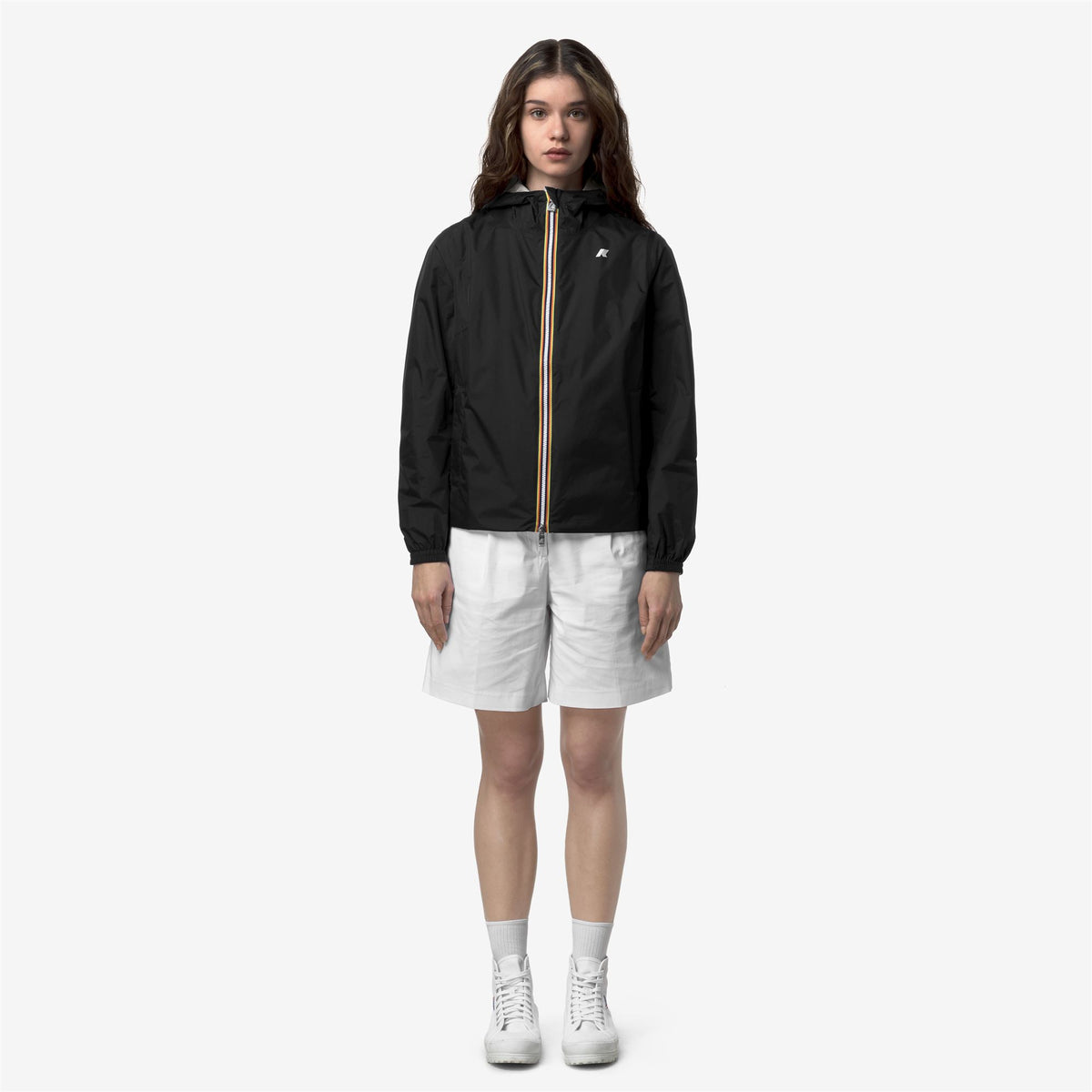 Jackets_Woman_LIL 2.0 PLUS.2 DOUBLE_Short_Black Pure - BEIGE LT - Commercial 4