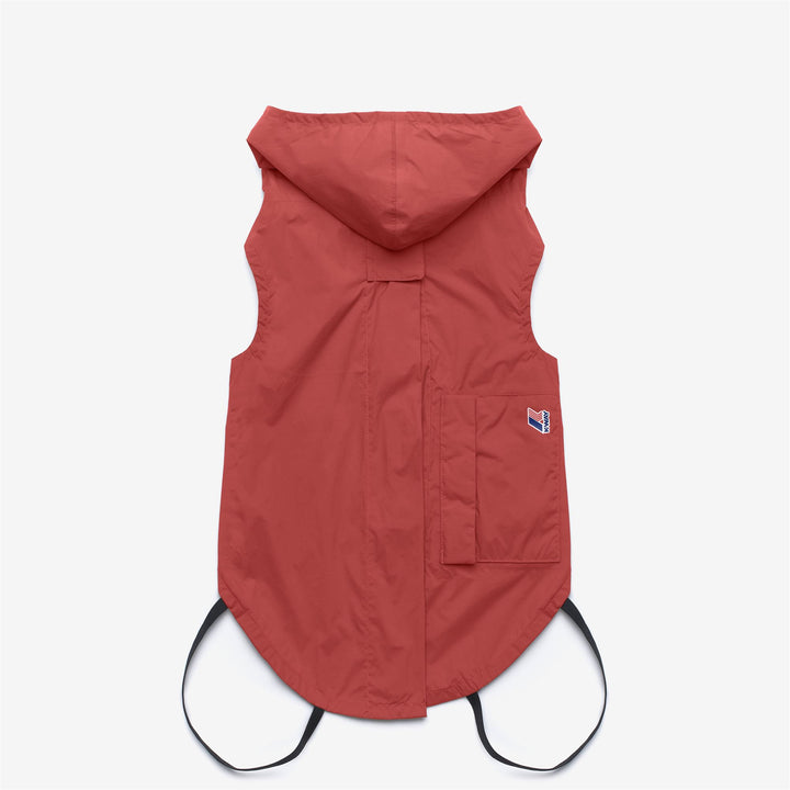 Giacca impermeabile rossa unisex per cani con cappuccio e design ripiegabile 2