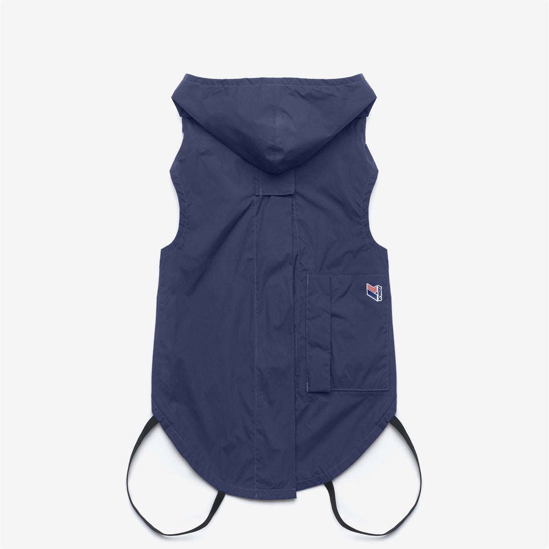 Cappotto impermeabile unisex per cani color cobalto intenso con cappuccio main