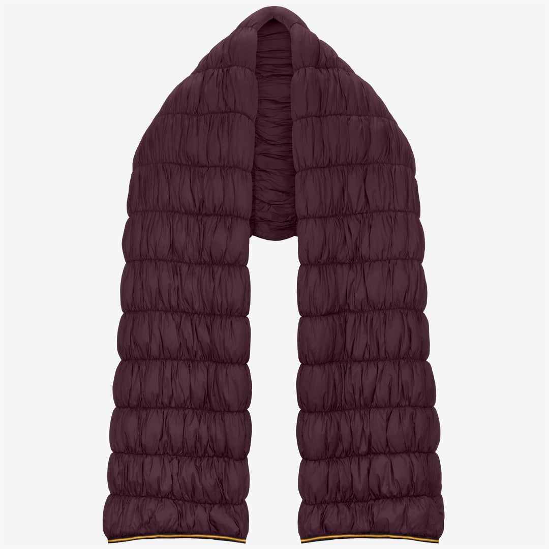 Red unisex oversized insulated scarf with quilted design 01