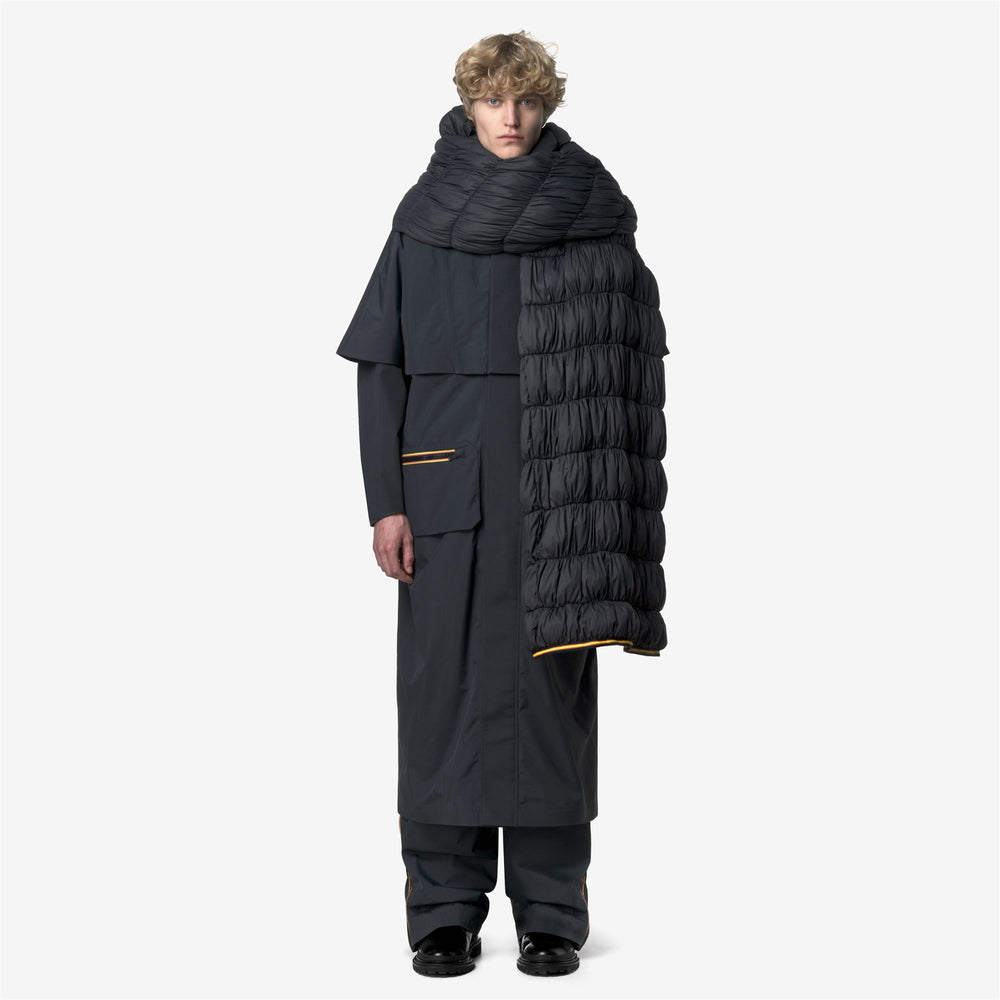 Blue unisex oversized insulated winter scarf 02