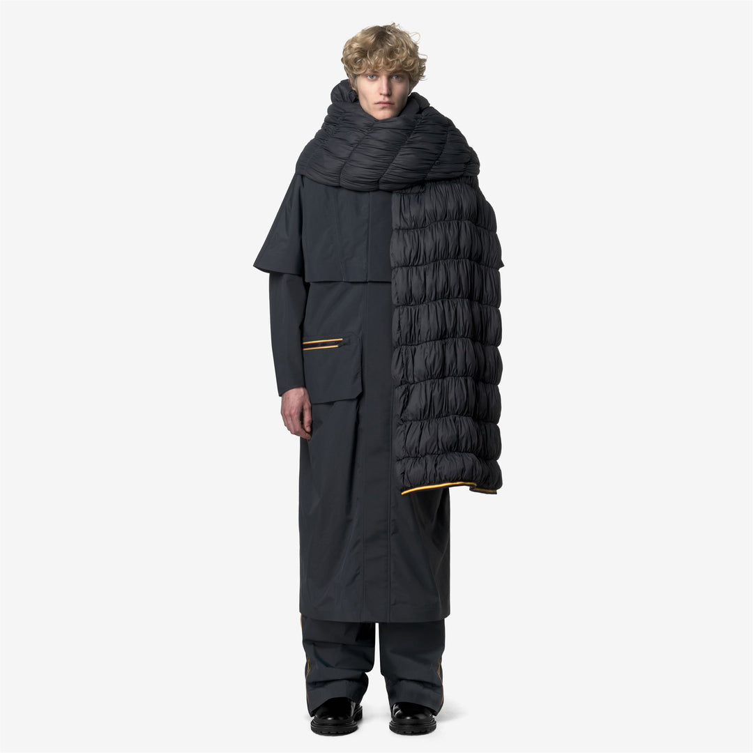 Blue unisex oversized insulated winter scarf main