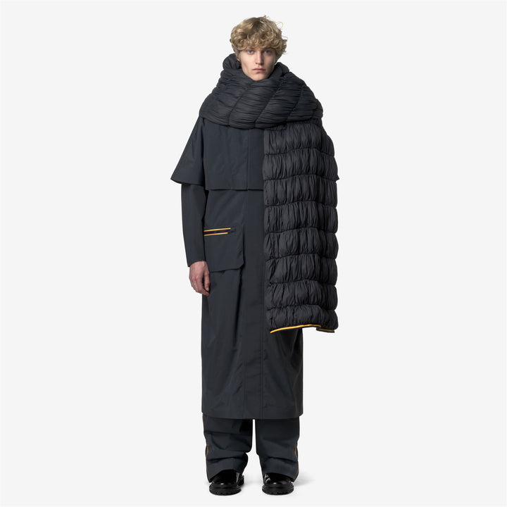 Blue unisex oversized insulated winter scarf 2