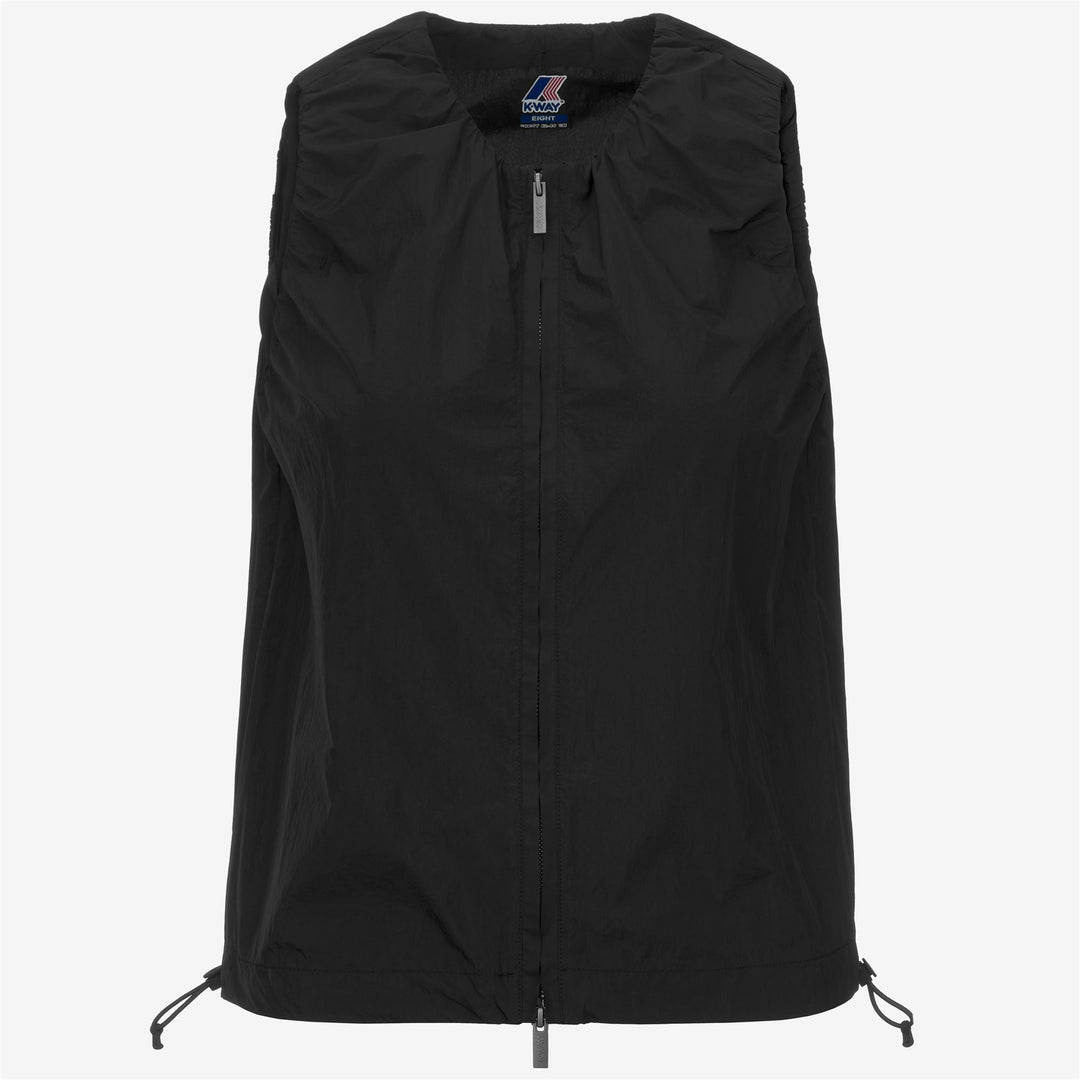 Black Grey Women's Summer Top with Adjustable Drawstring main